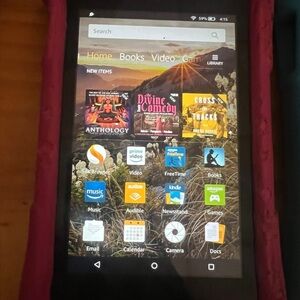 Amazon Fire Tablet in Bright Pink Protective Case